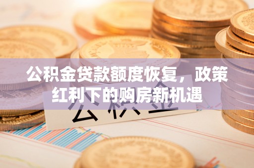 温泉公积金贷款额度恢复，政策红利下的购房新机遇