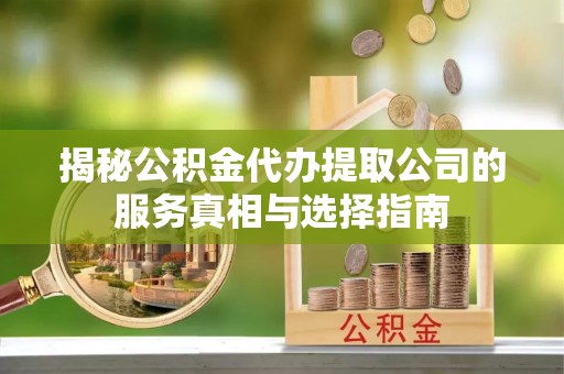 温泉揭秘公积金代办提取公司的服务真相与选择指南